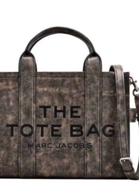 Marc Jacobs Distressed Brown Leather medium tote